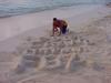 Representing - Showing the love for the FBA, beach style.