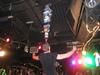 Mig stack - Mig just about squeezing his huge stack under the roof at Roadhouse finals 2003