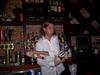 Flairing at the Bulls Head Tavern, NYC - The bartender let Adriano behind the bar to do a little flair...pretty sure this was before his 20 some odd shots...