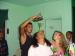 mucho show in party  - showing how much fun you have in a party with flair  to all friends.